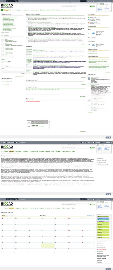 Корпоративный портал компании «Биокад» (Biocad) кейс проекта